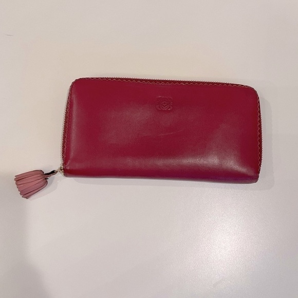 Loewe Handbags - Loewe zippy wallet in a gorgeous burgundy color